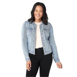 Haute Hippie Tribe 100% Cotton Distressed Light Wash Jean Jacket Size Medium